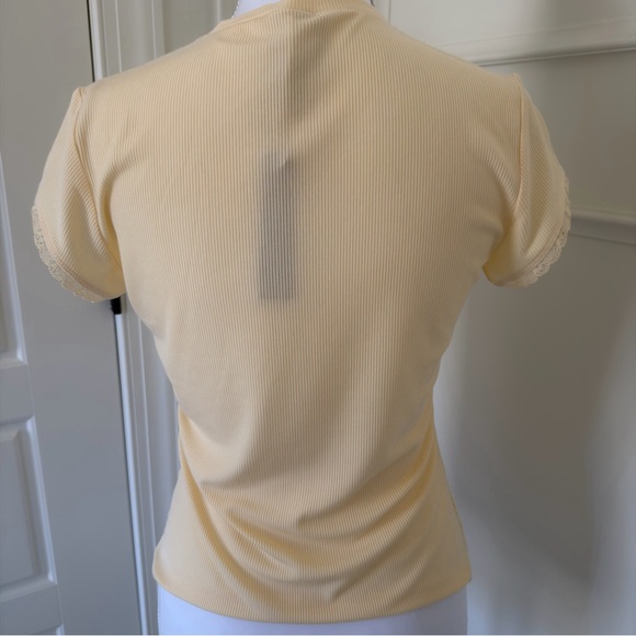 NWT! Skims Soft Lounge Lace T-Shirt in Butter - Picture 7 of 8